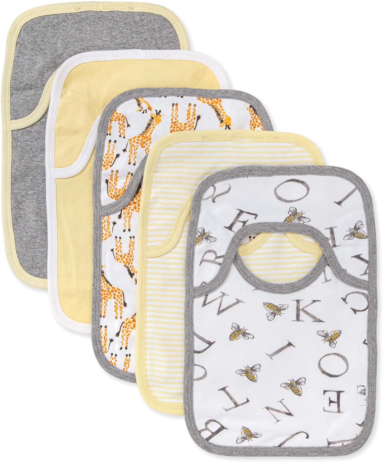 251026152457428_1 Burt's Bees Baby Bibs, Lap-Shoulder Drool Cloths, 100% Organic Cotton with Absorbent Terry Towel Backing - Image 1